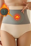 1 adet Kadınlar için Yüksek Bel Karın Kontrolü Şekillendirici Külot - Isı, Nefes Alabilen Naylon ve Spandex Karışımı ile Zayıflatan Vücut Şekillendirici, Elde Yıkanabilir - Kusursuz Bir Görünüm için Dikişsiz Tasarım