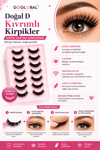 10 Çift D Kıvrım Takma Kirpik Seti | Doğal Hacimli Bütün Kirpik 10-16 mm | Hafif ve Tekrar Kullanılabilir