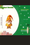 10'lu Ahşap Noel Cüce Süs Seti | 2D Düz Baskı Renkli Asma Dekorları / Ev & Parti & Hediye Etiketi