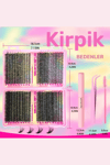 800 Parça Kendin Yap Kirpik Seti – 9-16mm Küme Kirpikler, Cımbız, Fırça ve Yapıştırıcı ile Birlikte Büyük Kapasiteli Kitap Seti