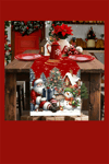 Ekstra Uzun Noel Masa Örtüsü | Bordo / Altın / Yeşil / Gri / Kahverengi Seçenekli Polyester Yılbaşı Sofra Dekoru (1 Adet)