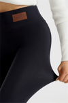 Kadınlar İçin Yüksek Bel Kışlık Egzersiz Taytları – Ayarlanabilir İpli, Yüksek Esneklikli, Derin Siyah Fitness Pantolon | Makinede Yıkanabilir Yoga & Soğuk Hava İçin Termal Legging | Tek Renk Sıkı Kesim Tasarım-L Beden