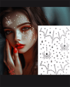 Parıldayan Örümcek Yüz Mücevherleri – Halloween, Noel, Parti & Performans İçin Elmas Payet Makyaj Stickerı