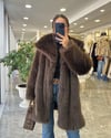 KABANModa MTUZNKRKŞLYK875Ara Boy Şal Yaka Kürk
