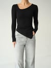 BLUZModa MTASMTRKYKBLZ3000Asimetrik Yaka Bluz