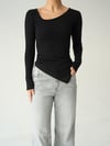 BLUZModa MTASMTRKYKBLZ3000Asimetrik Yaka Bluz