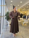 GÖMLEKModa MTOVRSZÇZGLGMLK4000Çizgili Oversize Gömlek Kahve