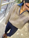 KAZAKModa MTDNMYKLKZK3000Denim Yaka Premium Kazak