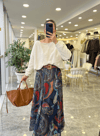 ETEKModa MTRNKLZNKMRLTK1000Desenli Kemerli Etek 