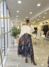ETEKModa MTRNKLZNKMRLTK1000Desenli Kemerli Etek 
