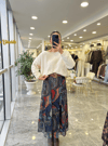 ETEKModa MTRNKLZNKMRLTK1000Desenli Kemerli Etek 