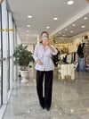GÖMLEKModa MTÇZGLGLDTYLGMLK3000Gül Detaylı Çizgili Gömlek