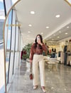 GÖMLEKModa MTİŞLMLGMLKKHVKRM5000İşlemeli Gömlek Kahve Krem