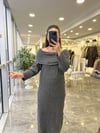 ELBİSEModa MTMDNNYKTRKELBS10000Madonna Yaka Triko Elbise Antrasit