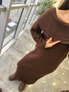 ELBİSEModa MTMDNNYKTRKLBS1000Madonna Yaka Triko Elbise Kahve 