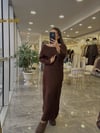 ELBİSEModa MTMDNNYKTRKLBS1000Madonna Yaka Triko Elbise Kahve 
