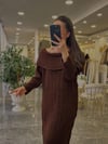 ELBİSEModa MTMDNNYKTRKLBS1000Madonna Yaka Triko Elbise Kahve 
