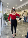 BLUZModa MTOMZDKLTBLZ1000Omuz Dekolte Bluz Kırmızı