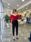 BLUZModa MTOMZDKLTBLZ1000Omuz Dekolte Bluz Kırmızı
