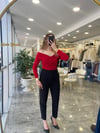 BLUZModa MTOMZDKLTBLZ1000Omuz Dekolte Bluz Kırmızı