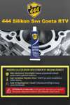 444 Silikon Sıvı Conta RTV 80 gr 12'li- Yüksek Isıya Dayanıklı (+300°C) Motor Contası
