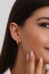 Kadın 925 Ayar Gümüş Zirkon Taşlı Kalp Küpe