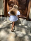 Beyaz Balon Etekli Crop Üst Kız Çocuk Takım