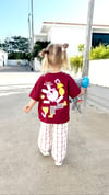 Bunnies Baskılı  Kız Çocuk Bordo Takım