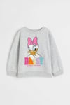 Daisy Süzene Nakışlı Gri Sweatshirt