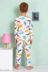 Dinazor Baskılı Pijama Takımı-Bej