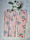 Kirazlı Düğmeli Pijama Takımı 