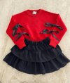 KIRMIZI SWEATSHİRT ETEK TAKIM