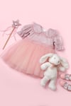 KISA KOLLU PEMBE PRENSES ELBİSE