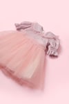 KISA KOLLU PEMBE PRENSES ELBİSE