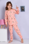 Kız Çocuk Kuş Desenli Pijama Takımı 