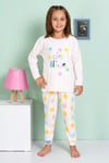 Kız Çocuk Puantiye Desenli Pijama Takımı 