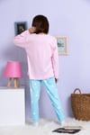 Mavi Pembe Köpek Baskılı Pijama Takımı 