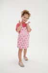 PEMBE KALP DESEN JİLE ELBİSE
