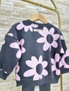 PEMBE PAPATYA DESENLİ TAYTLI TAKIM