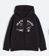 Siyah Kapüşonlu Skate Board Sweatshirt