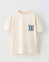 Stitch Baskılı Unisex Çocuk Tişört Beyaz