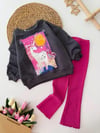 UNİCORN DETAYLI PEMBE TAKIM
