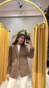 ACI KAHVE SÜET BLAZER CEKET