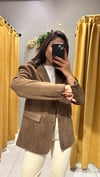 ACI KAHVE SÜET BLAZER CEKET
