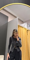 ANTRASİT DÜĞME DETAYLI BASİC 