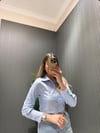 BEBE MAVİSİ BELDEN OTURTMALI GÖMLEK 