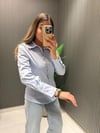 BEBE MAVİSİ BELDEN OTURTMALI GÖMLEK 