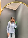 BEBE MAVİSİ BELDEN OTURTMALI GÖMLEK 