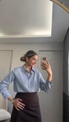 BEBE MAVİSİ SATEN GÖMLEK 