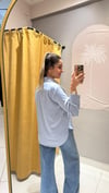 BEBE MAVİSİ SATEN GÖMLEK